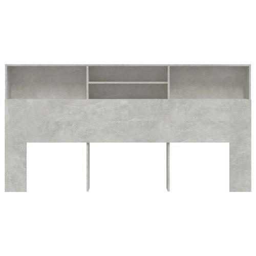 Armoire de tête de lit Gris béton 200x19x103,5 cm - Photo n°3; ?>