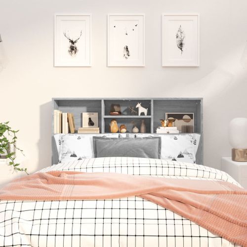 Armoire de tête de lit Sonoma gris 120x19x103,5 cm - Photo n°3; ?>