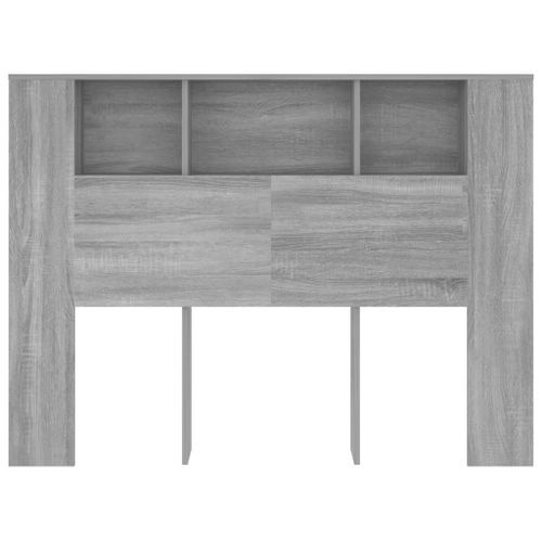 Armoire de tête de lit Sonoma gris 140x18,5x104,5 cm - Photo n°3; ?>