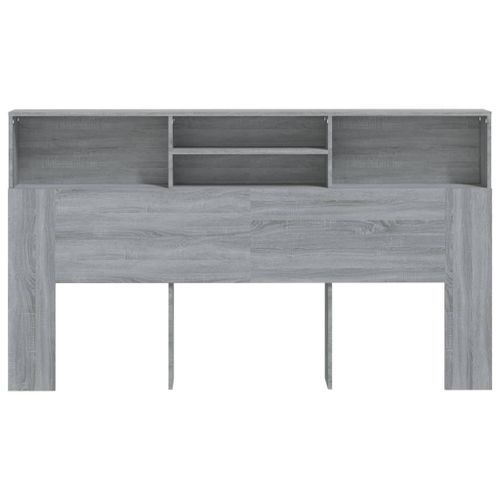 Armoire de tête de lit Sonoma gris 180x19x103,5 cm - Photo n°3; ?>