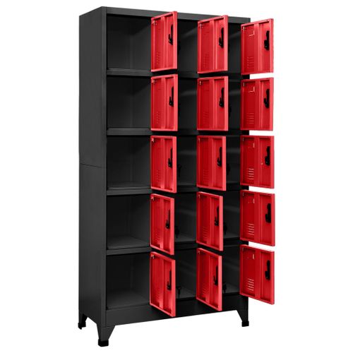 Armoire en acier Koface 90 cm – 15 casiers avec fermeture à clé - Photo n°2; ?>