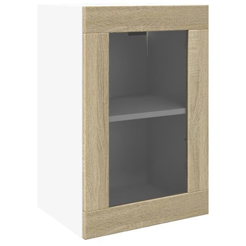 Armoire en verre suspendue chêne sonoma 40x31x60 cm - Photo n°2; ?>