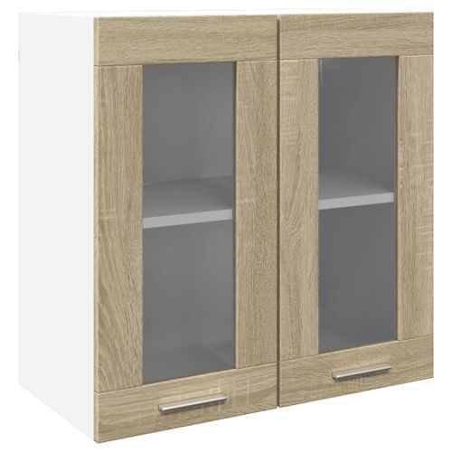 Armoire en verre suspendue Chêne sonoma 60x31x60 cm - Photo n°2; ?>