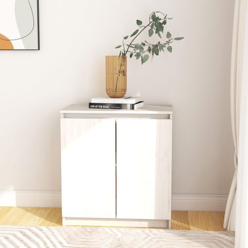 Armoire latérale Blanc 60x36x65 cm Bois de pin massif - Photo n°2; ?>