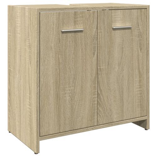 Armoire lavabo de salle de bain chêne sonoma 60x33x60 cm - Photo n°2; ?>