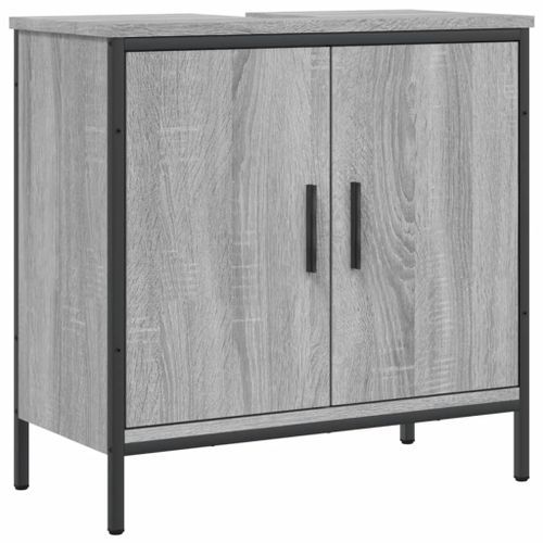 Armoire lavabo de salle de bain sonoma gris 60x30x60 cm - Photo n°2; ?>