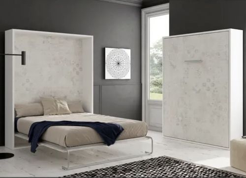 Armoire lit escamotable vertical 80x180 cm Paola - Profondeur 34.5 cm - Photo n°3; ?>