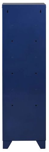 Armoire métal bleu nuit nacré 2 portes 2 portes avec serrures à loquet Box 134 cm - Photo n°2; ?>