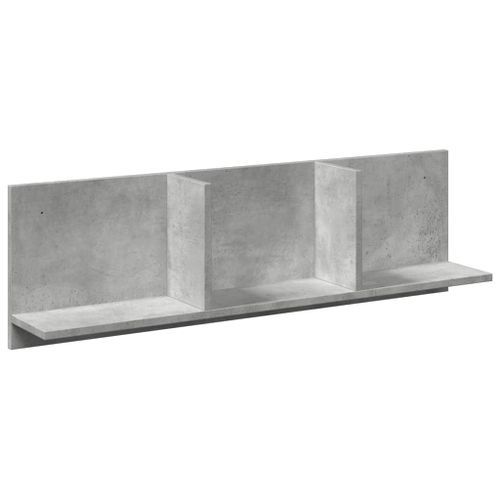 Armoire murale 100x16,5x30 cm gris béton bois d'ingénierie - Photo n°2; ?>