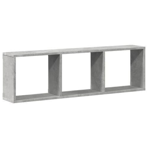 Armoire murale 100x16x30 cm gris béton bois d'ingénierie - Photo n°2; ?>