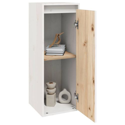 Armoire murale Blanc 30x30x80 cm Bois de pin massif - Photo n°3; ?>