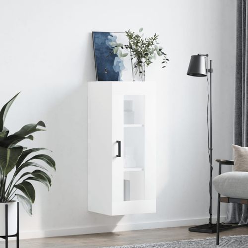 Armoire murale blanc 34,5x34x90 cm - Photo n°3; ?>