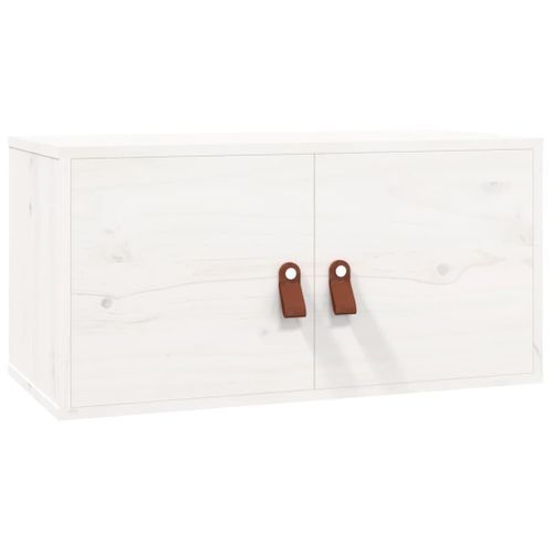 Armoire murale blanc 60x30x30 cm Bois de pin massif - Photo n°2; ?>