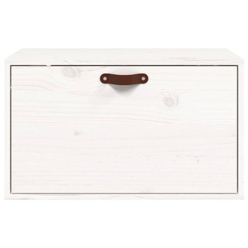 Armoire murale Blanc 60x30x35 cm Bois de pin massif - Photo n°3; ?>