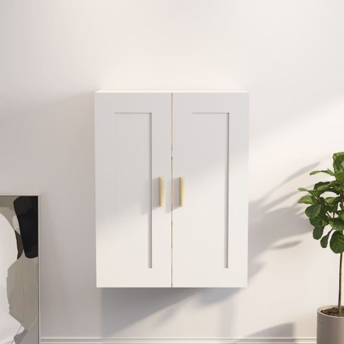 Armoire murale Blanc 69,5x32,5x90 cm Bois d'ingénierie - Photo n°2; ?>