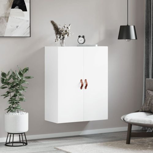 Armoire murale blanc 69,5x34x90 cm - Photo n°3; ?>