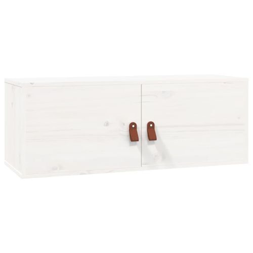 Armoire murale Blanc 80x30x30 cm Bois de pin massif - Photo n°2; ?>