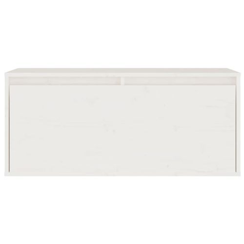 Armoire murale Blanc 80x30x35 cm Bois de pin massif - Photo n°3; ?>