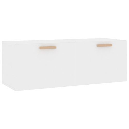 Armoire murale Blanc brillant 100x36,5x35 cm Bois d'ingénierie - Photo n°2; ?>