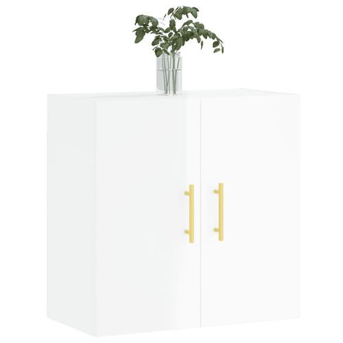 Armoire murale Blanc brillant 60x31x60 cm Bois d'ingénierie - Photo n°3; ?>