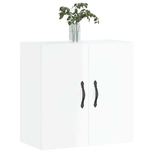 Armoire murale Blanc brillant 60x31x60 cm Bois d'ingénierie - Photo n°3; ?>