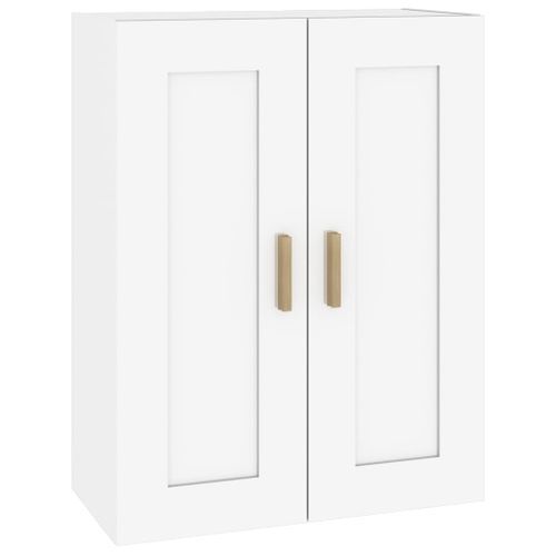 Armoire murale Blanc brillant 69,5x32,5x90 cm Bois d'ingénierie - Photo n°2; ?>