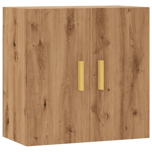 Armoire murale chêne artisanal 60x31x60 cm bois d'ingénierie - Photo n°2; ?>