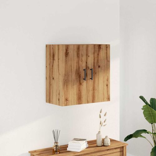 Armoire murale chêne artisanal 60x31x60 cm bois d'ingénierie - Photo n°3; ?>