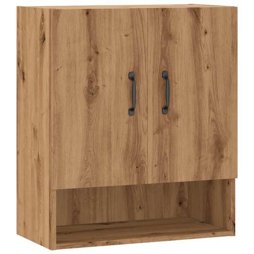 Armoire murale chêne artisanal 60x31x70 cm bois d'ingénierie - Photo n°2; ?>