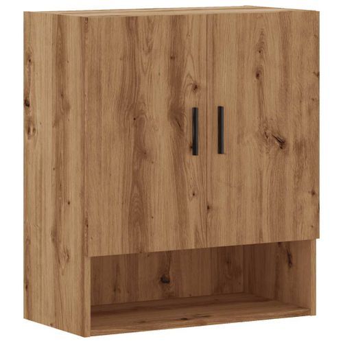 Armoire murale chêne artisanal 60x31x70 cm bois d'ingénierie - Photo n°2; ?>