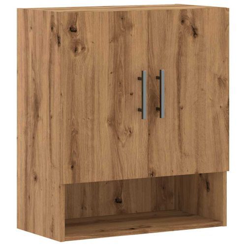 Armoire murale chêne artisanal 60x31x70 cm bois d'ingénierie - Photo n°2; ?>