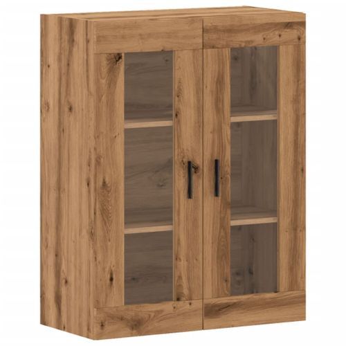 Armoire murale chêne artisanal 69,5x34x90 cm - Photo n°2; ?>