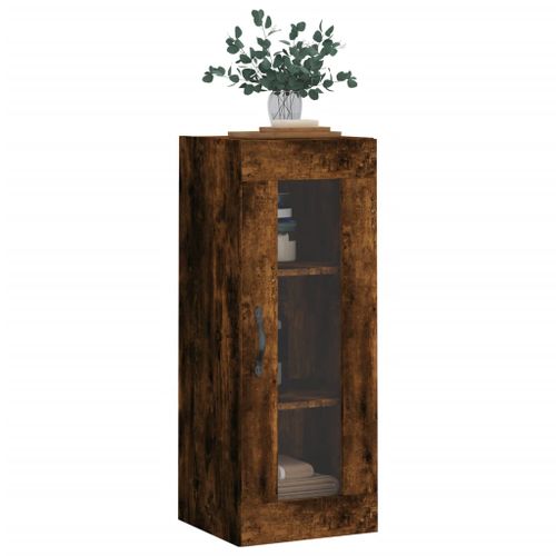 Armoire murale chêne fumé 34,5x34x90 cm - Photo n°3; ?>