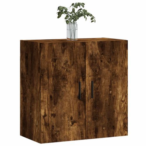 Armoire murale chêne fumé 60x31x60 cm bois d'ingénierie - Photo n°3; ?>