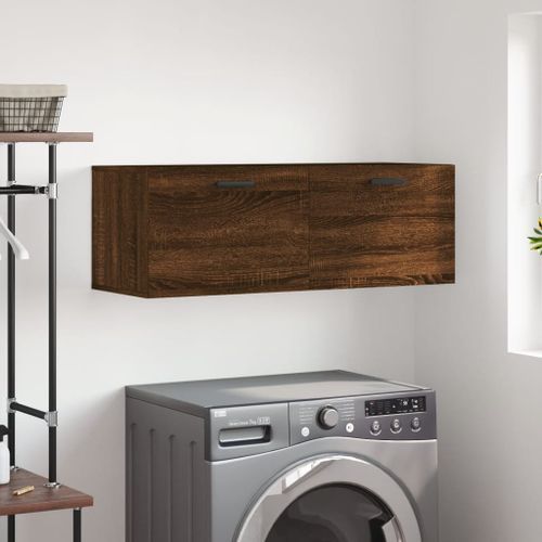 Armoire murale chêne marron 100x36,5x35 cm bois d'ingénierie - Photo n°2; ?>