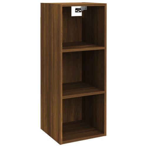 Armoire murale chêne marron 34,5x32,5x90 cm bois d'ingénierie - Photo n°2; ?>