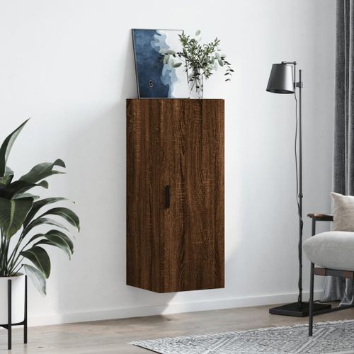 Armoire murale chêne marron 34,5x34x90 cm - Photo n°3; ?>