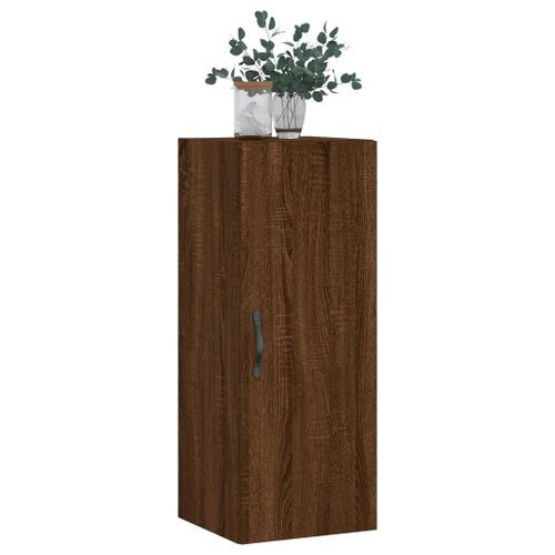 Armoire murale chêne marron 34,5x34x90 cm bois d'ingénierie - Photo n°3; ?>