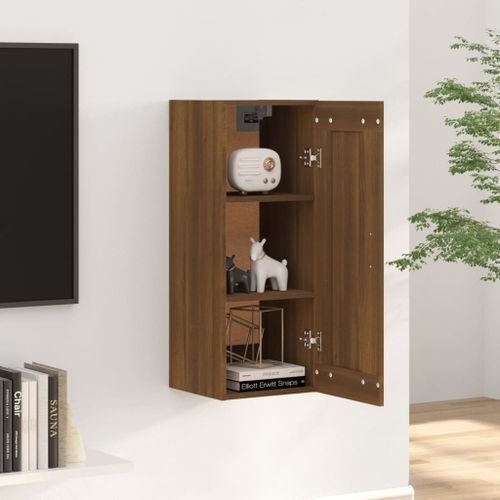 Armoire murale Chêne marron 35x34x90 cm Bois d'ingénierie - Photo n°3; ?>