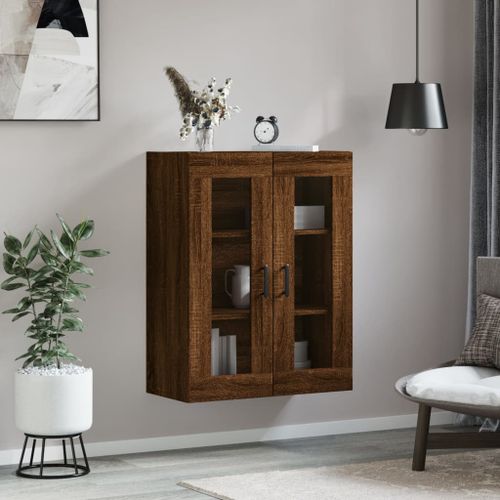 Armoire murale chêne marron 69,5x34x90 cm - Photo n°3; ?>