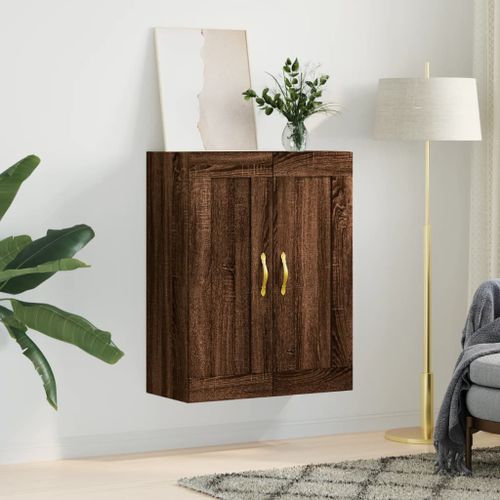 Armoire murale chêne marron 69,5x34x90 cm bois d'ingénierie - Photo n°3; ?>