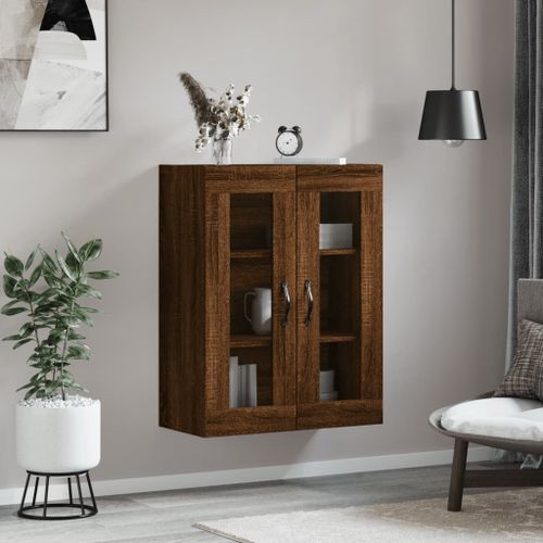 Armoire murale chêne marron 69,5x34x90 cm bois d'ingénierie - Photo n°3; ?>