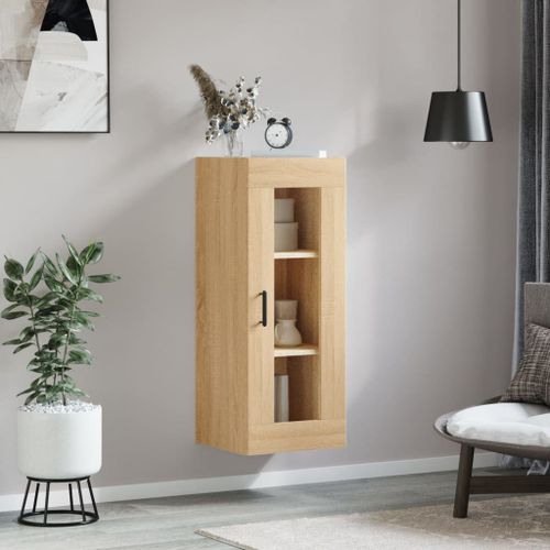 Armoire murale chêne sonoma 34,5x34x90 cm - Photo n°3; ?>