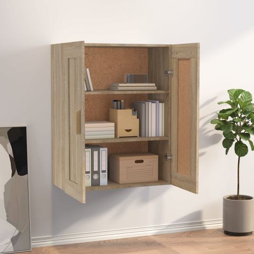 Armoire murale chêne sonoma 69,5x32,5x90 cm bois ingénierie - Photo n°3; ?>