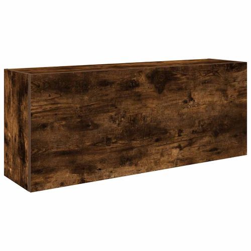 Armoire murale de bain chêne fumé 100x25x40cm bois d'ingénierie - Photo n°2; ?>