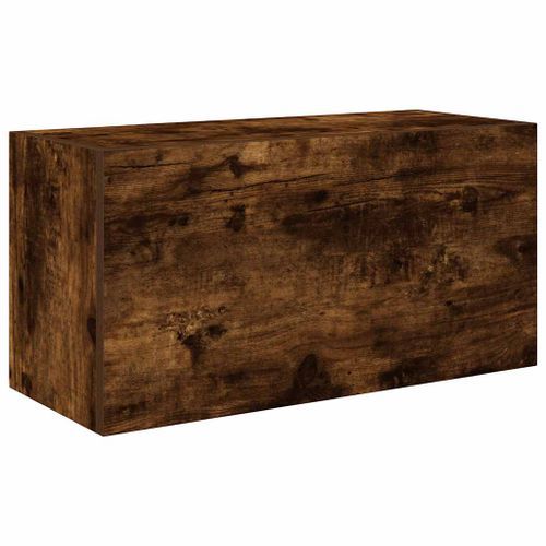 Armoire murale de bain chêne fumé 60x25x30 cm bois d'ingénierie - Photo n°2; ?>