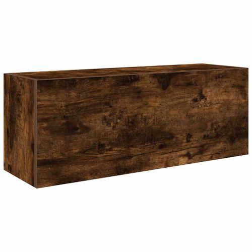 Armoire murale de bain chêne fumé 80x25x30 cm bois d'ingénierie - Photo n°2; ?>