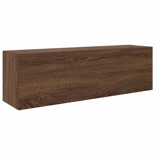 Armoire murale de bain chêne marron 100x25x30cm bois ingénierie - Photo n°2; ?>