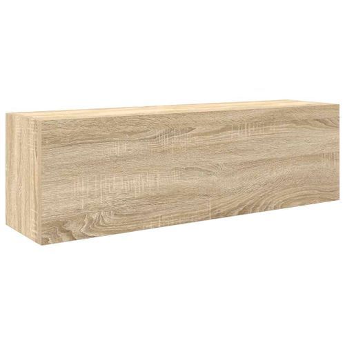 Armoire murale de bain chêne sonoma 100x25x30cm bois ingénierie - Photo n°2; ?>