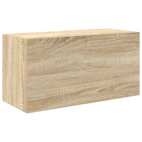 Armoire murale de bain chêne sonoma 60x25x30 cm bois ingénierie - Photo n°2; ?>